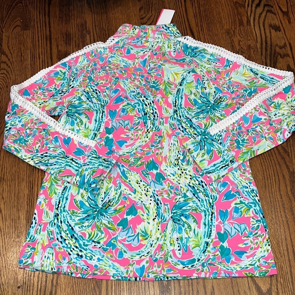 Lilly Pulitzer Skipper Popover Multi Snap Back size Large NWT - Picture 10 of 10